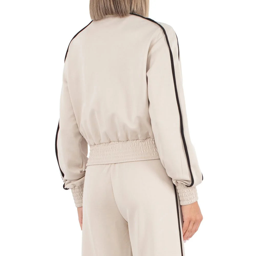 Comme Des Fuckdown Beige Cotton Women Sweater - Track Jackets