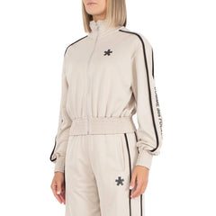 Comme Des Fuckdown Beige Cotton Women Sweater - Track Jackets