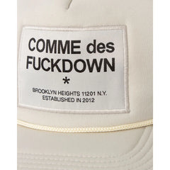 Comme Des Fuckdown Beige Polyester Hat - UNI - Trucker Hats