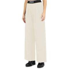 Comme Des Fuckdown Beige Polyester Women Palazzo Trousers - Trousers