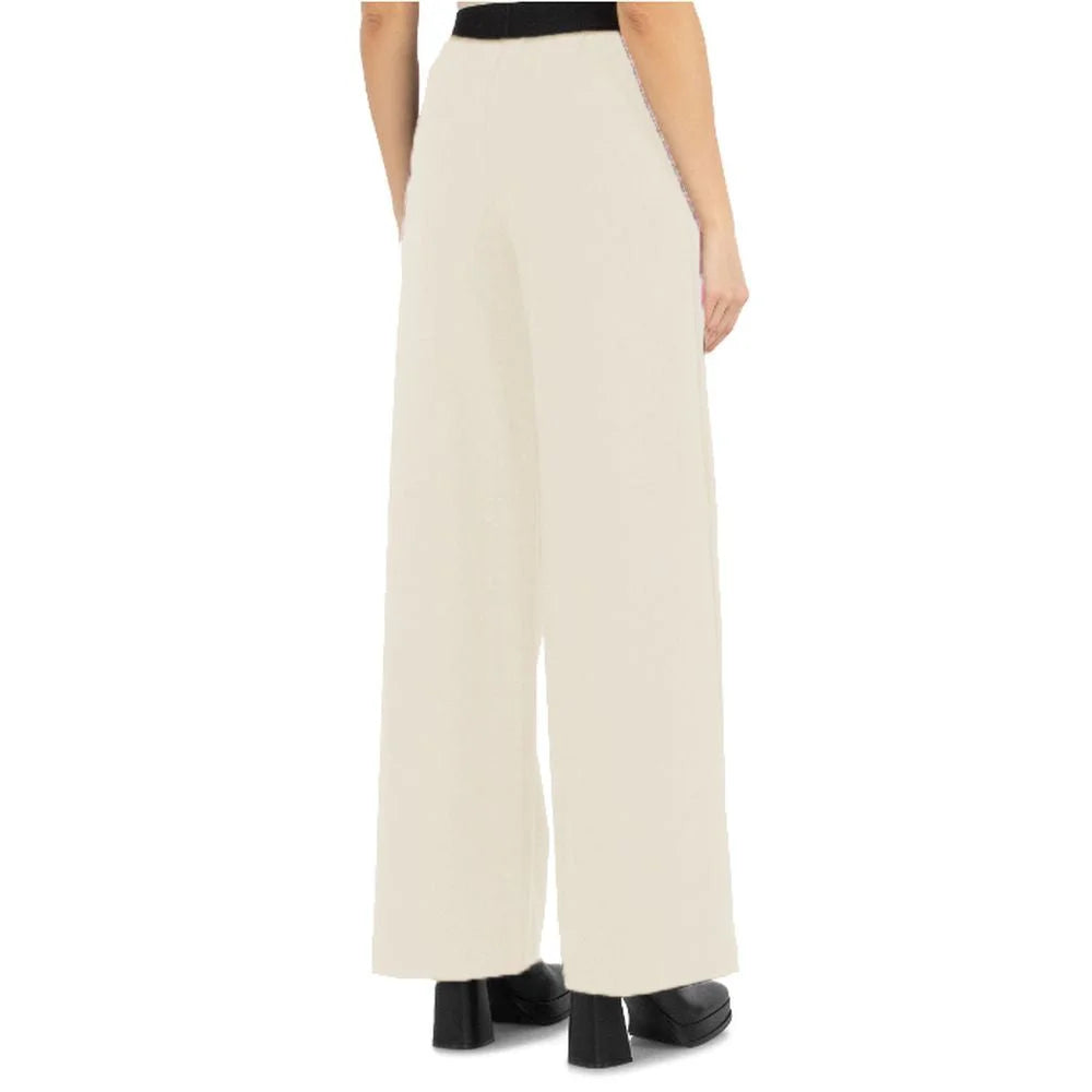Comme Des Fuckdown Beige Polyester Women Palazzo Trousers - Trousers