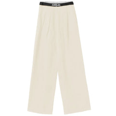 Comme Des Fuckdown Beige Polyester Women Palazzo Trousers - Trousers