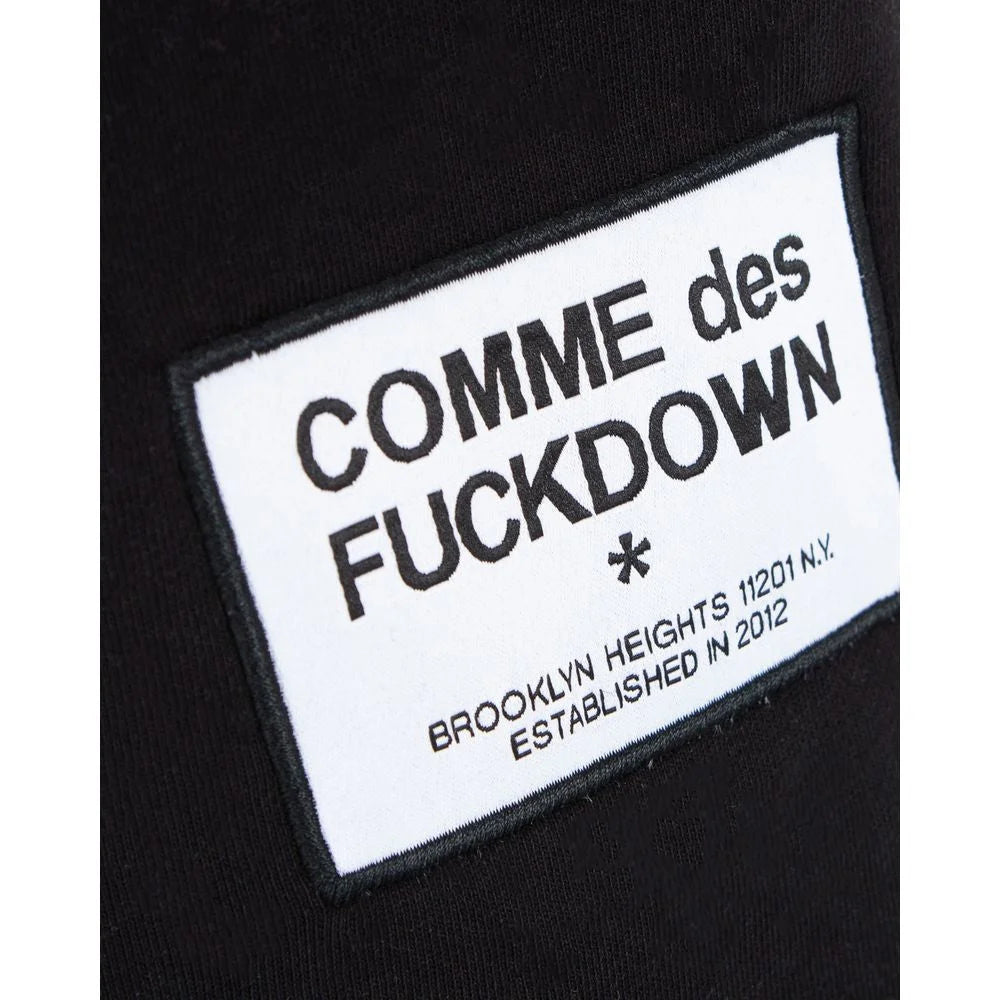Comme Des Fuckdown Black Cotton Short - Jogger Shorts