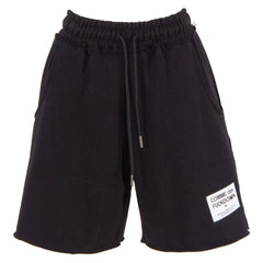 Comme Des Fuckdown Black Cotton Short - Jogger Shorts