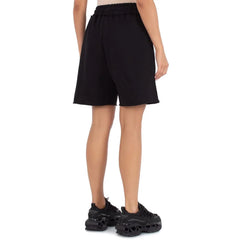 Comme Des Fuckdown Black Cotton Short - Jogger Shorts