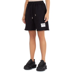 Comme Des Fuckdown Black Cotton Short - Jogger Shorts