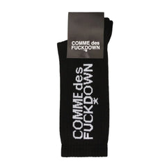 Comme Des Fuckdown Black Cotton Sock - UNI - Crew Socks