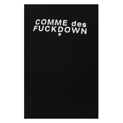 Comme Des Fuckdown Black Cotton Women Cropped Top - Crop Tops