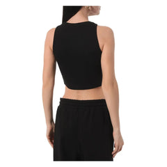 Comme Des Fuckdown Black Cotton Women Cropped Top - Crop Tops