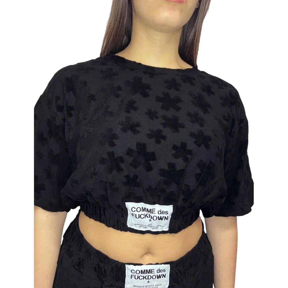 Comme Des Fuckdown Black Cotton Women Sweater - Sweaters