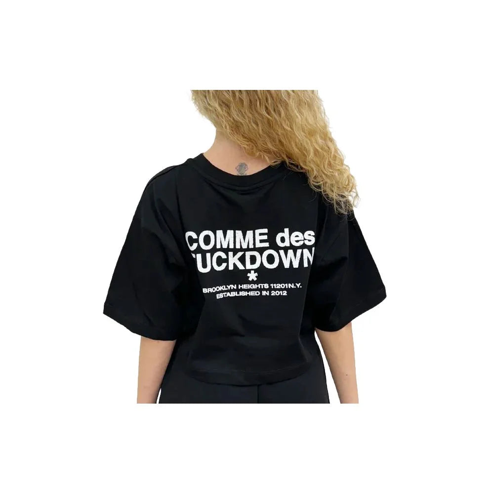 Comme Des Fuckdown Black Cotton Women T-Shirt - T-Shirts