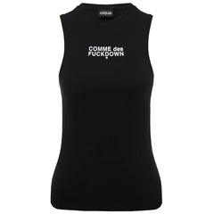 Comme Des Fuckdown Black Cotton Women Tank Top - Tank Tops