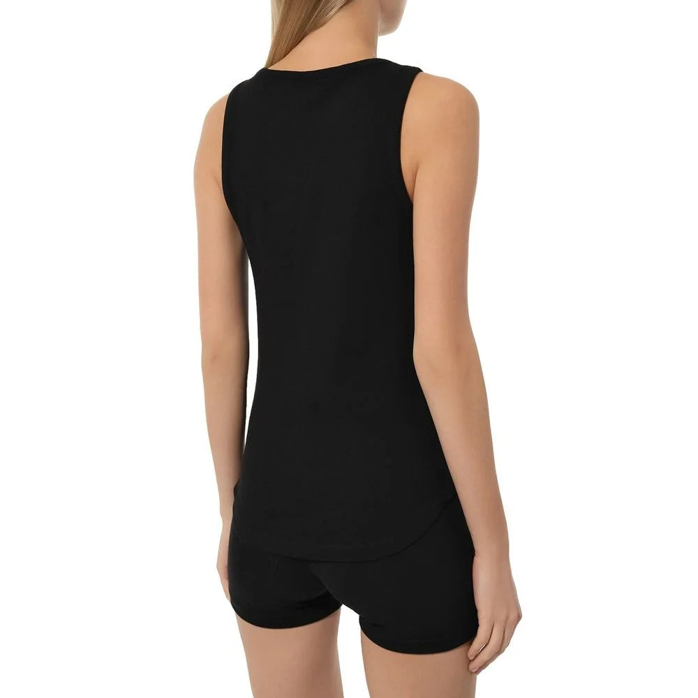 Comme Des Fuckdown ’Black Cotton Women Tank Top’ - Tank Tops