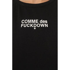 Comme Des Fuckdown ’Black Cotton Women Tank Top’ - Tank Tops