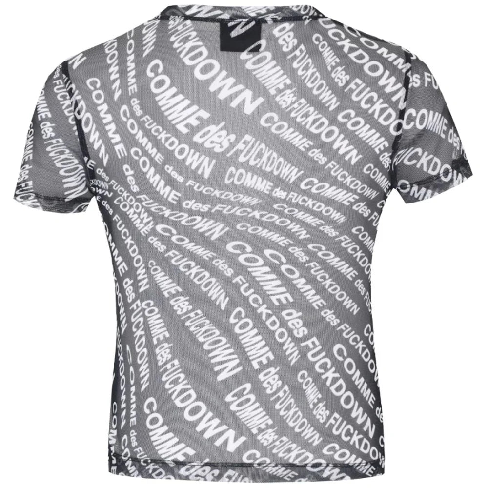 Comme Des Fuckdown Black Polyester Women T-Shirt - XL - T-Shirts