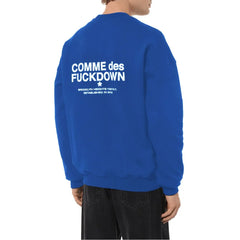 Comme Des Fuckdown Blue Cotton Men Sweater - XXL - Sweatshirts