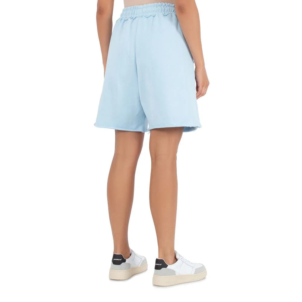 Comme Des Fuckdown Blue Cotton Short - Jogger Shorts