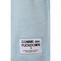 Comme Des Fuckdown Blue Cotton Short - Jogger Shorts