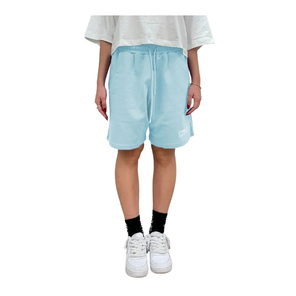 Comme Des Fuckdown Blue Cotton Short - Jogger Shorts