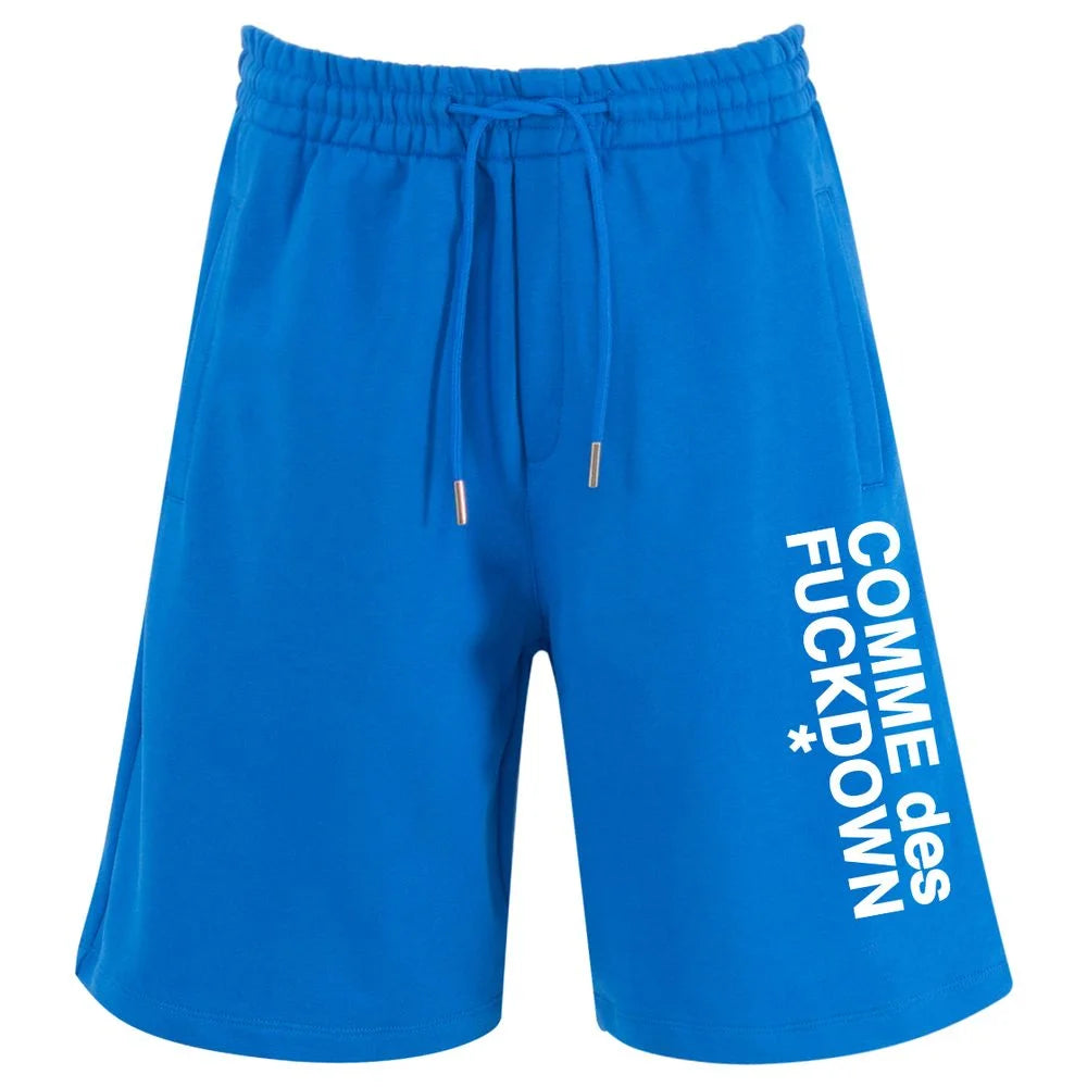 Comme Des Fuckdown Blue Cotton Short - XL - Jogger Shorts