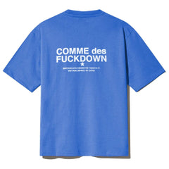 Comme Des Fuckdown Blue Cotton T-Shirt - XXL - T-Shirts