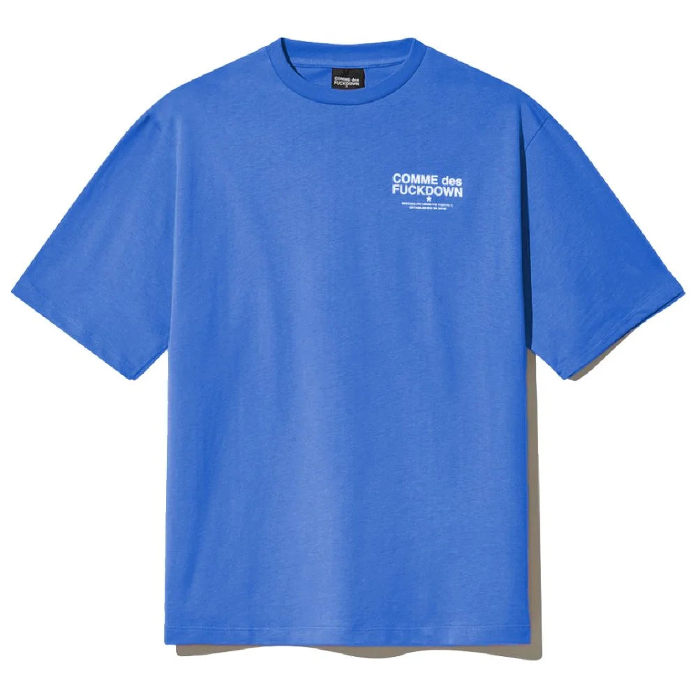 Comme Des Fuckdown Blue Cotton T-Shirt - XXL - T-Shirts