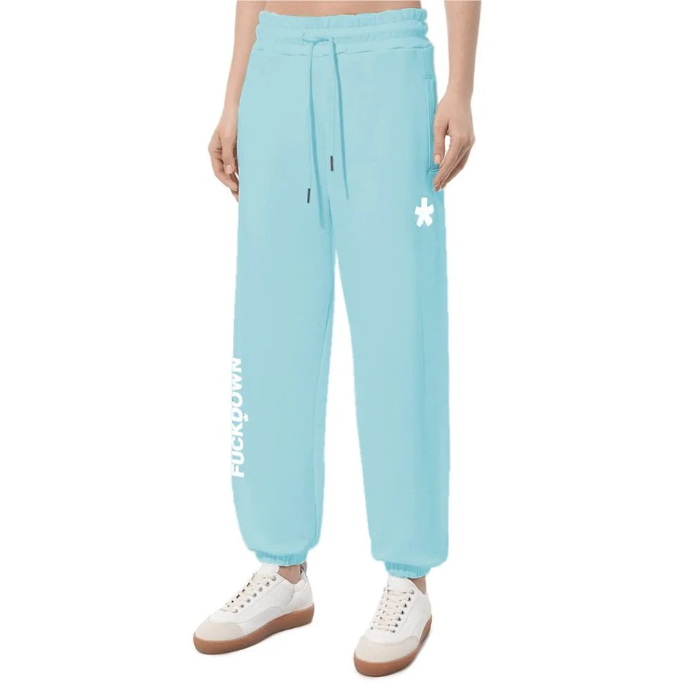 Comme Des Fuckdown Blue Cotton Women Sweatpant - Sweatpants