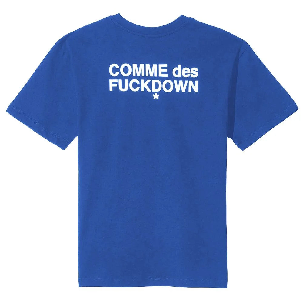 Comme Des Fuckdown Blue Cotton Women T-Shirt - T-Shirts