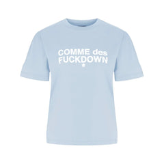 Comme Des Fuckdown Blue Cotton Women T-Shirt - XS - T-Shirts