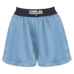Comme Des Fuckdown Blue Polyester Short - Jogger Shorts
