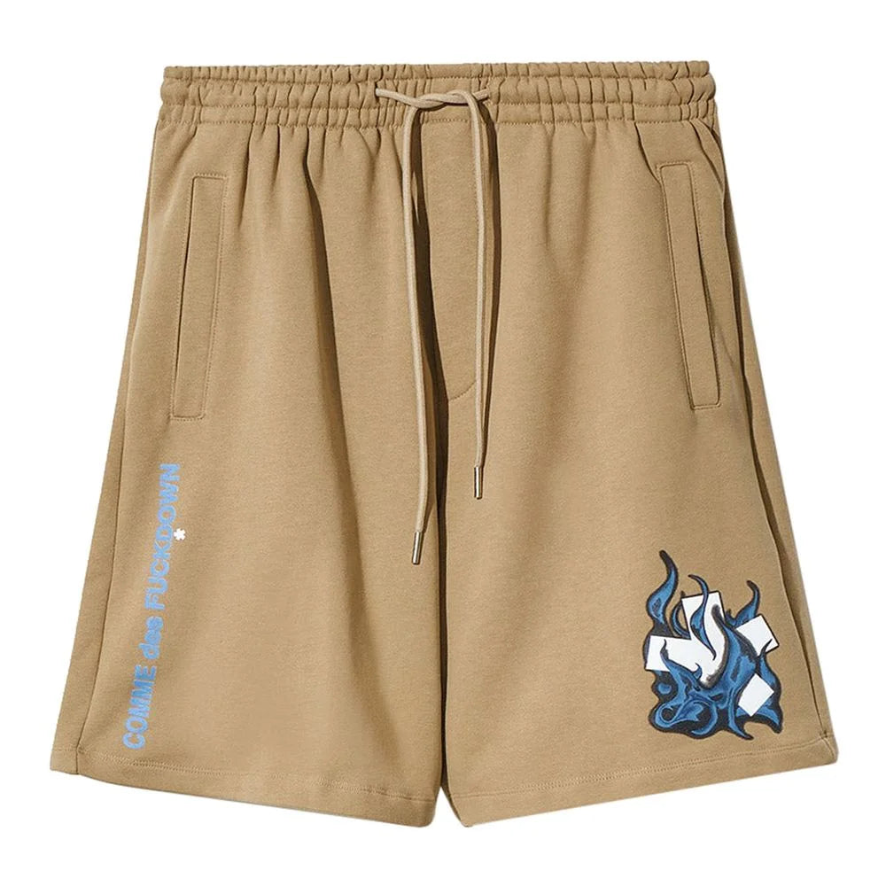 Comme Des Fuckdown Brown Cotton Short - XL