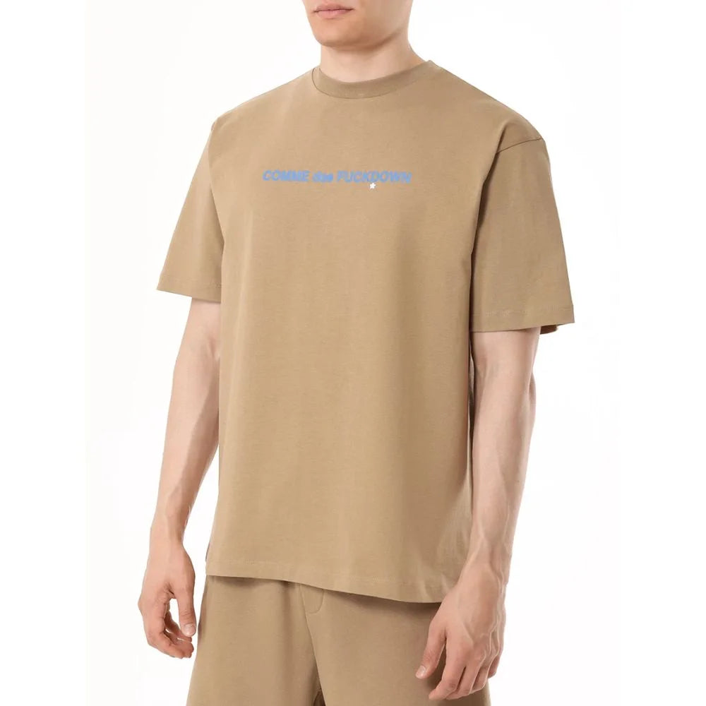 Comme Des Fuckdown Brown Cotton T-Shirt - XXL - T-Shirts