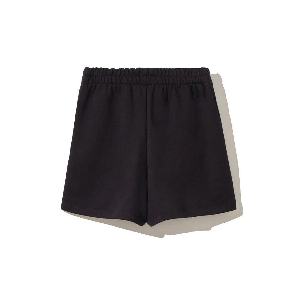 Comme Des Fuckdown Chic Black Cotton Shorts with Side Pockets - S - Jogger Shorts