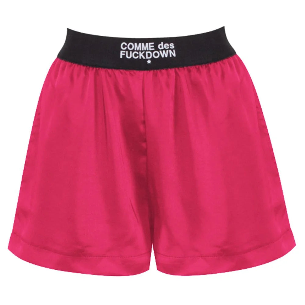 Comme Des Fuckdown Fuchsia Polyester Short - Shorts