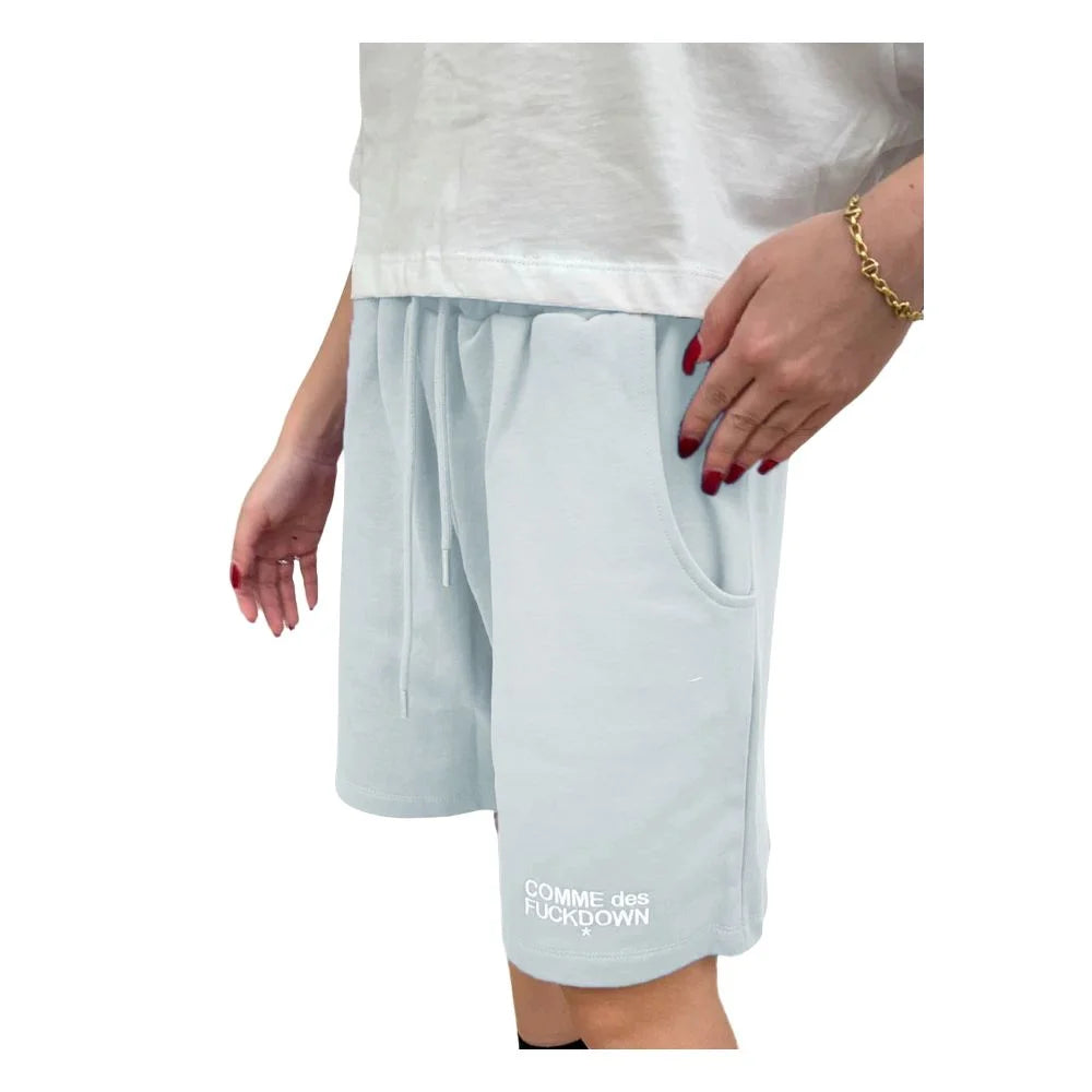 Comme Des Fuckdown Gray Cotton Short - Jogger Shorts