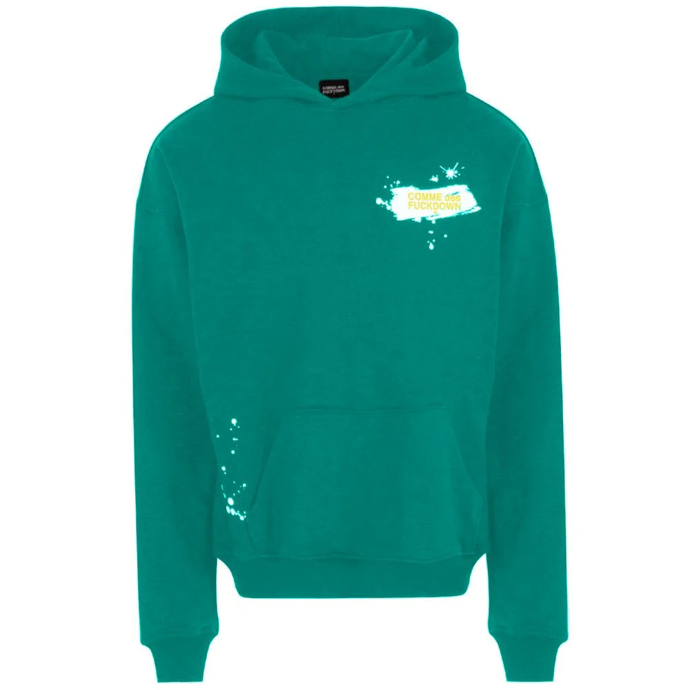 Comme Des Fuckdown Green Cotton Men Hoodie - S - Hoodies