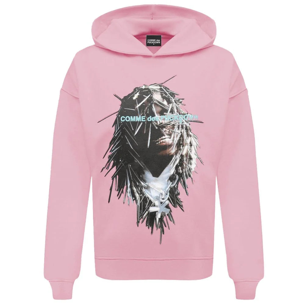 Comme Des Fuckdown Pink Cotton Men Sweater - Hoodies