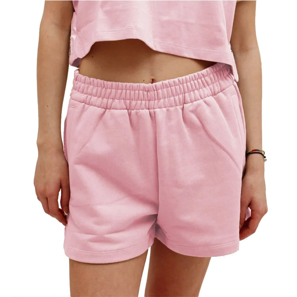 Comme Des Fuckdown Pink Cotton Short - Jogger Shorts