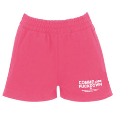 Comme Des Fuckdown Pink Cotton Short - Jogger Shorts
