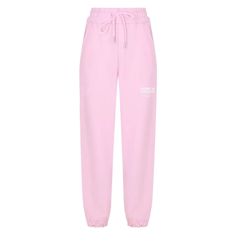 Comme Des Fuckdown Pink Cotton Women Sweatpant - Sweatpants