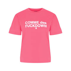 Comme Des Fuckdown Pink Cotton Women T-Shirt - T-Shirts