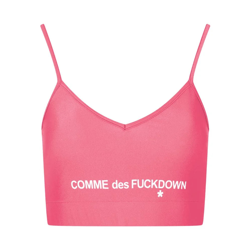 Comme Des Fuckdown Pink Polyester Women Top - S - Sports Bras