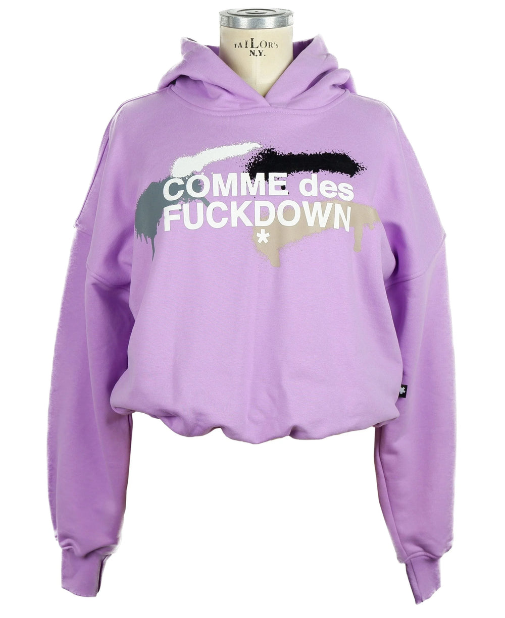 Comme Des Fuckdown Purple Cotton Women Sweater - S - Hoodies