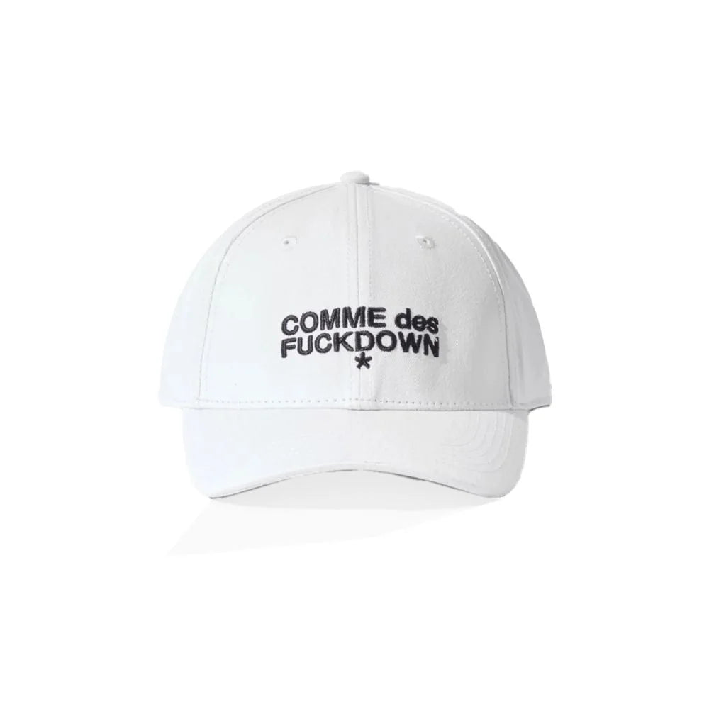 Comme Des Fuckdown White Cotton Hat - UNI - Baseball Caps
