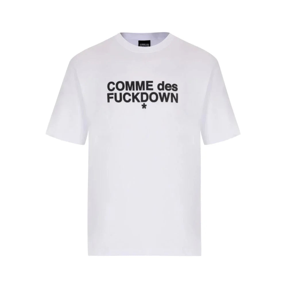 Comme Des Fuckdown White Cotton T-Shirt - T-Shirts