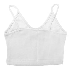 Comme Des Fuckdown White Cotton Women Crop Top - Crop Tops