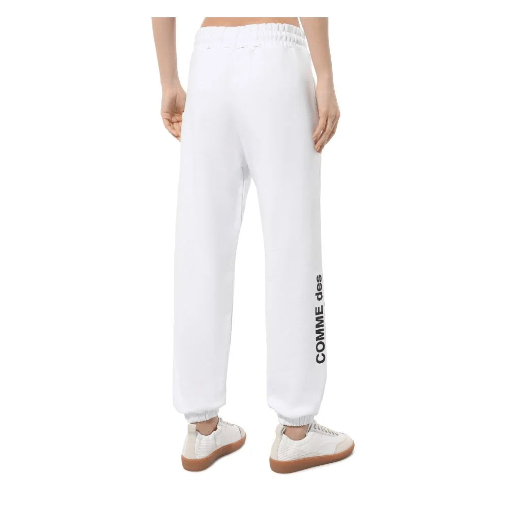 Comme Des Fuckdown White Cotton Women Pants - Joggers