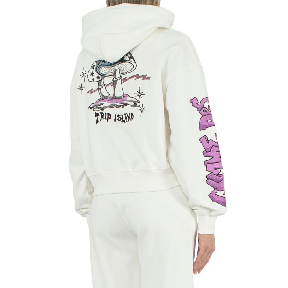 Comme Des Fuckdown White Cotton Women Sweater - Hoodies