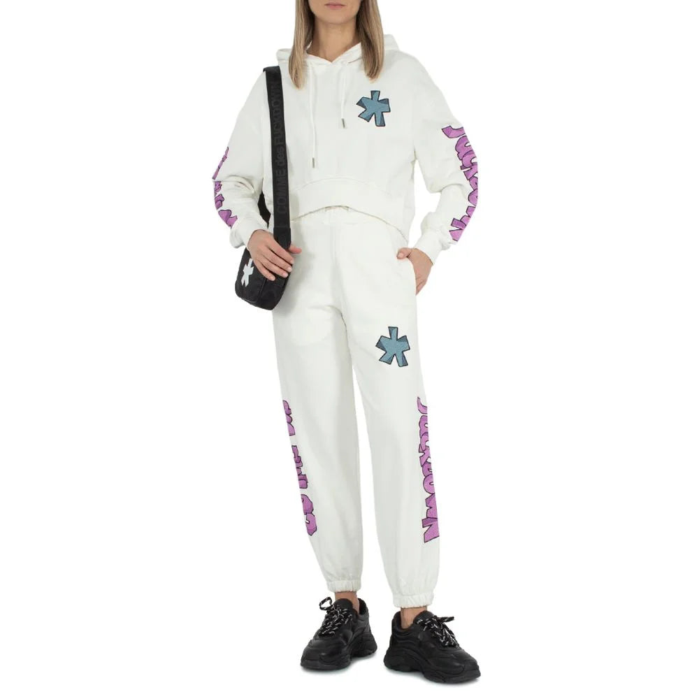 Comme Des Fuckdown White Cotton Women Sweatpant - Sweatpants