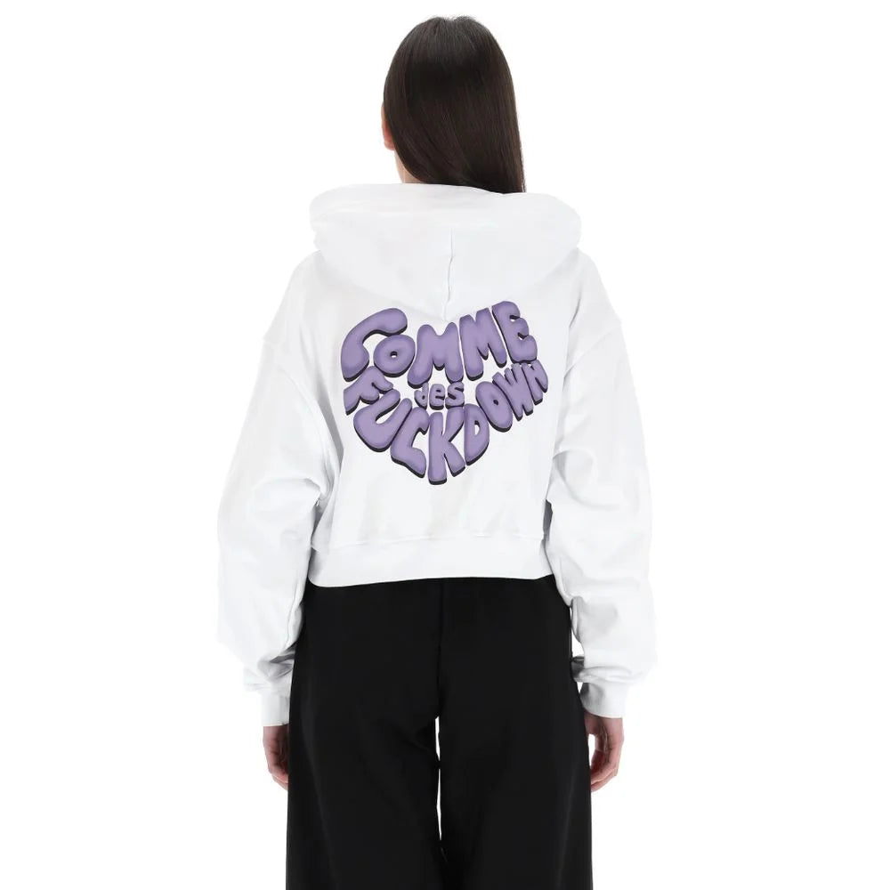Comme Des Fuckdown White Cotton Women Sweatshirt - Sweatshirts